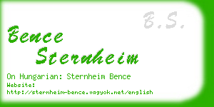 bence sternheim business card